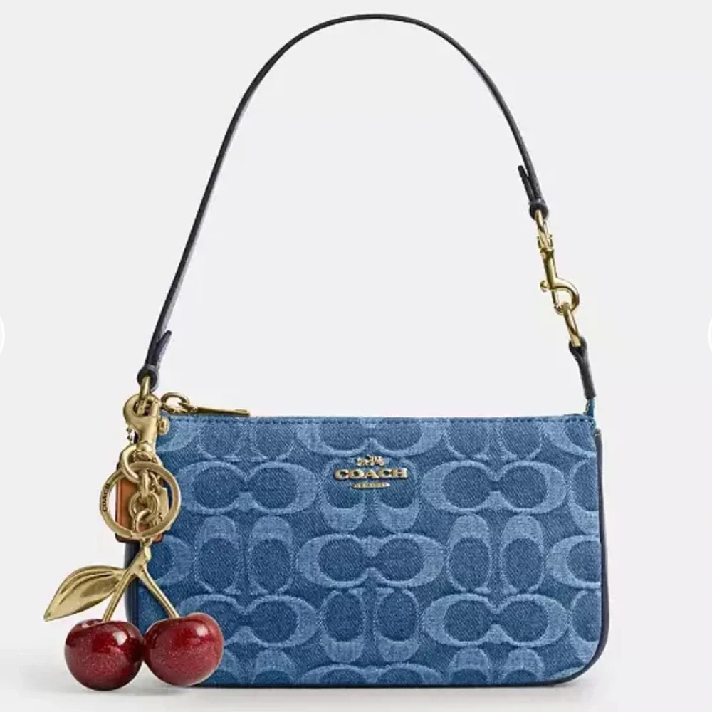 COACH Nolita 19 in Signature Denim Shoulder Bag - Indigo / Gold - Picture 8 of 8